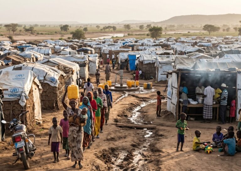 A refugee camp in Sudan
